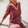 Cotton-Blend Velour Lounge Set PINK 4