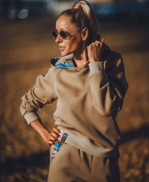 Loungewear Set In Elegant Camel ROYAL GOLD